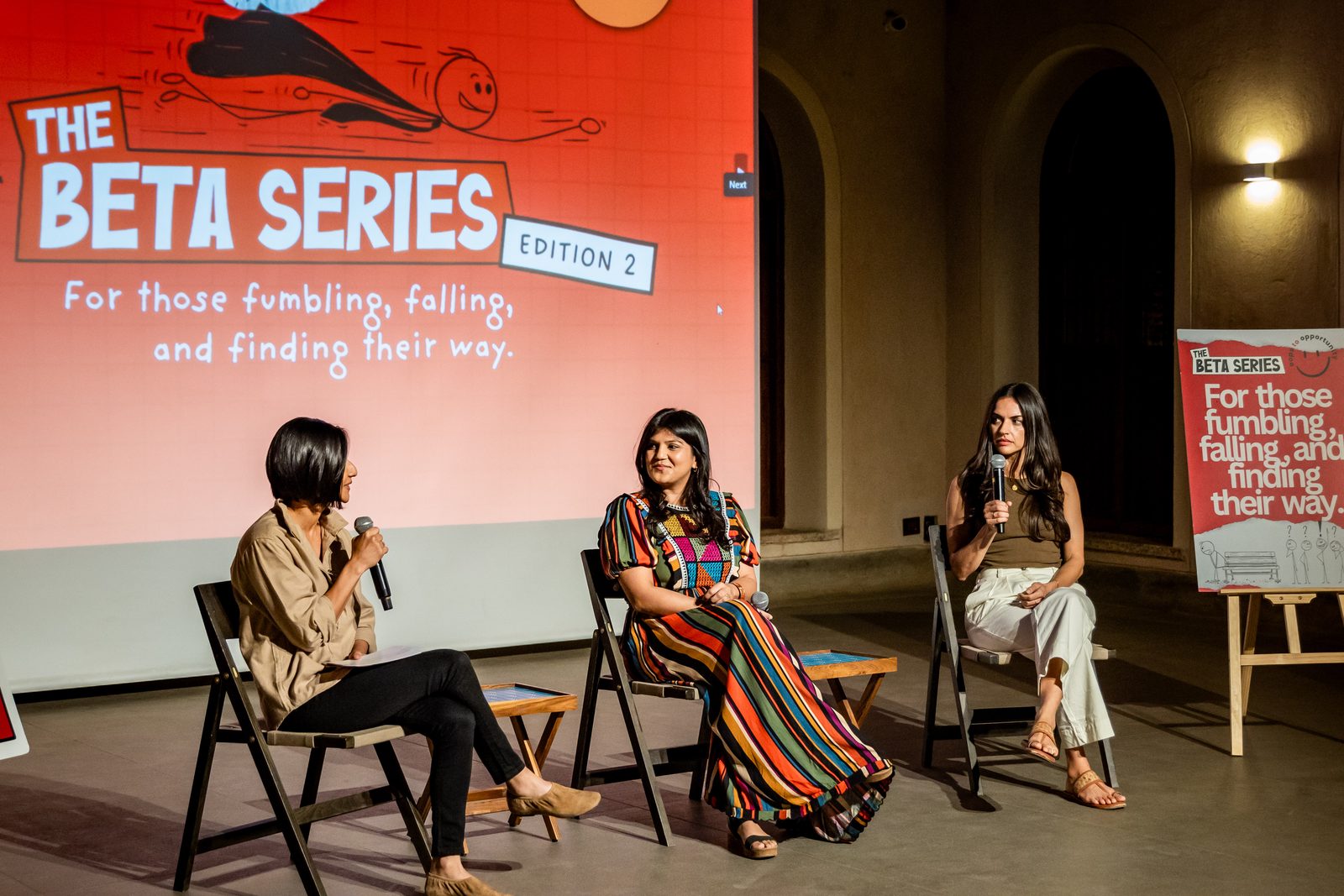 Panel conversation at an Oops to Opportunity gathering.